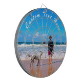 Aangepaste foto en tekst dartbord met uw foto's (Voorkant Links)