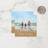 Aangepaste foto en tekst - Fijne verjaardag Notitiekaartje (Voorkant / Achterkant in situ)