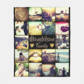 Aangepaste foto en tekst fleece deken (Voorkant)