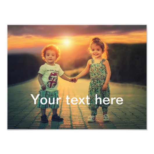 Aangepaste foto en tekst foto afdruk (Voorkant)