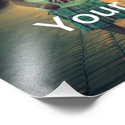 Aangepaste foto en tekst foto afdruk (Hoek)