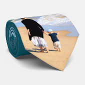 Aangepaste Foto en Tekst Foto Stropdas Kies Kleur (Opgerold)