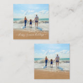 Aangepaste foto en tekst - Gelukkig zomervakantie Notitiekaartje (Voorkant / Achterkant)