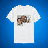 Aangepaste foto en tekst gepersonaliseerd beste pa t-shirt