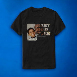 Aangepaste foto en tekst gepersonaliseerd beste pa t-shirt