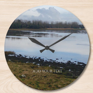Aangepaste foto en tekst gepersonaliseerd landscha grote klok