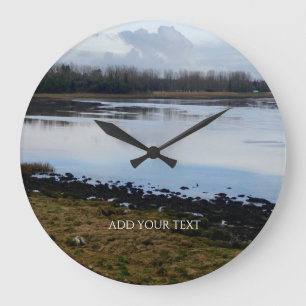 Aangepaste foto en tekst gepersonaliseerd landscha grote klok