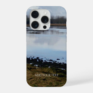 Aangepaste foto en tekst gepersonaliseerd landscha iPhone 15 pro case