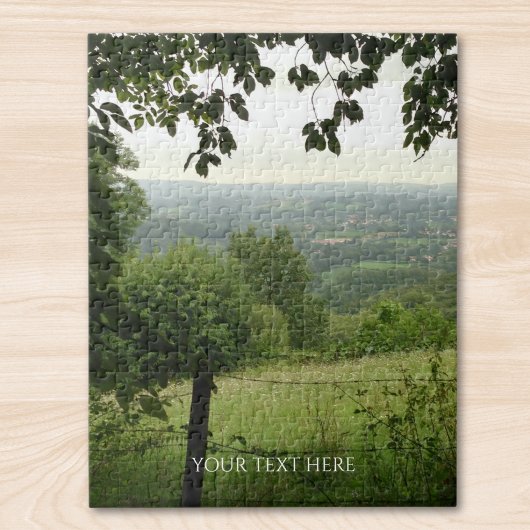 Aangepaste foto en tekst gepersonaliseerd landscha legpuzzel