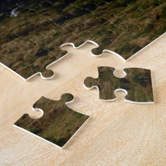 Aangepaste foto en tekst gepersonaliseerd landscha legpuzzel (Zijkant)