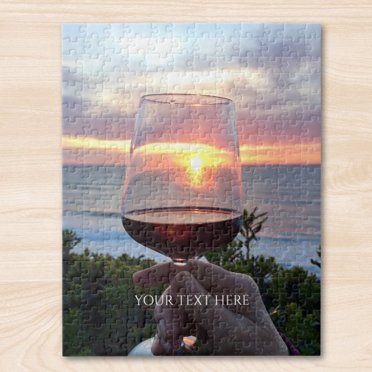 Aangepaste foto en tekst gepersonaliseerd legpuzzel