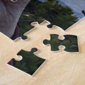 Aangepaste foto en tekst gepersonaliseerd legpuzzel (Zijkant)