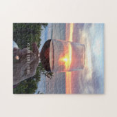 Aangepaste foto en tekst gepersonaliseerd legpuzzel (Horizontaal)