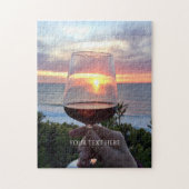 Aangepaste foto en tekst gepersonaliseerd legpuzzel (Verticaal)