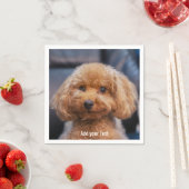Aangepaste foto en tekst gepersonaliseerd servet (Insitu)