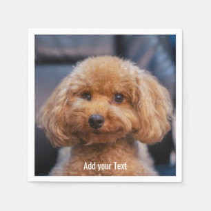 Aangepaste foto en tekst gepersonaliseerd servet