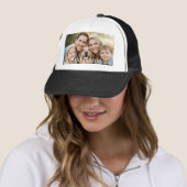 Aangepaste foto en tekst gepersonaliseerd trucker pet (In situ)