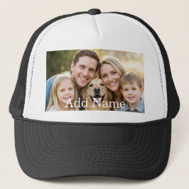Aangepaste foto en tekst gepersonaliseerd trucker pet