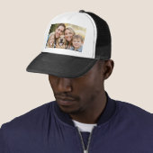 Aangepaste foto en tekst gepersonaliseerd trucker pet (In situ)