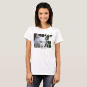 Aangepaste foto en tekst gepersonaliseerde beste k t-shirt (Voorkant volledig)