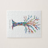 Aangepaste foto en tekst Gepersonaliseerde kleurri Legpuzzel (Horizontaal)