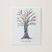 Aangepaste foto en tekst Gepersonaliseerde kleurri Legpuzzel (Verticaal)