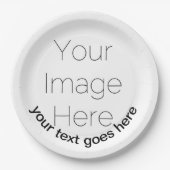 aangepaste foto en tekst gepersonaliseerde partij  papieren bordje (Voorkant)