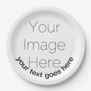 aangepaste foto en tekst gepersonaliseerde partij papieren bordje
