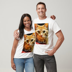 Aangepaste foto en tekst gepersonaliseerde T-shirt