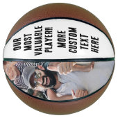 Aangepaste foto en tekst Gepersonaliseerde Vaderda Basketbal (Voorkant)