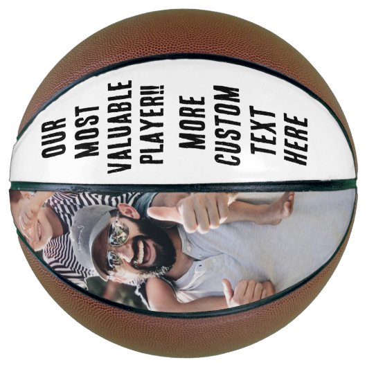 Aangepaste foto en tekst Gepersonaliseerde Vaderda Basketbal (Voorkant)