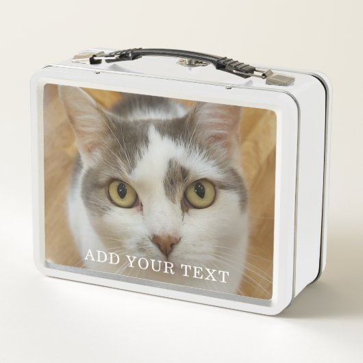 Aangepaste foto en tekst gepersonaliseerde witte l (Achterkant)