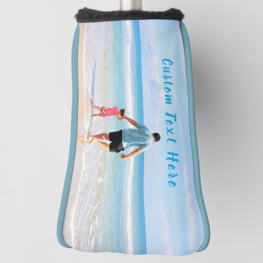 Aangepaste foto en tekst golfhoofd Hoesje cadeau v Golfheadcover (Draai 90)