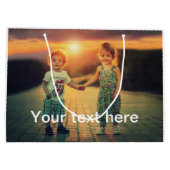 Aangepaste foto en tekst groot cadeauzakje (Achterkant)