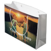 Aangepaste foto en tekst groot cadeauzakje (Achterkant Gekanteld)