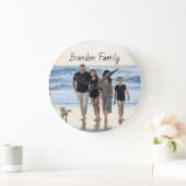 Aangepaste foto en tekst grote klok (Huis)