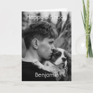 Aangepaste foto en tekst Happy Birthday Kaart