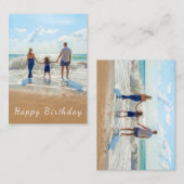 Aangepaste foto en tekst - Happy Birthday - Notitiekaartje (Voorkant / Achterkant)