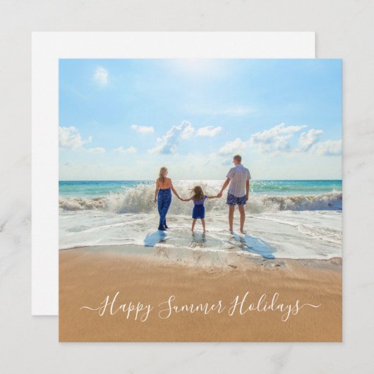 Aangepaste foto en tekst - Happy Summer Feestdagen (Voorkant / Achterkant)
