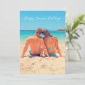 Aangepaste foto en tekst - Happy Summer Feestdagen (Staand voorkant)