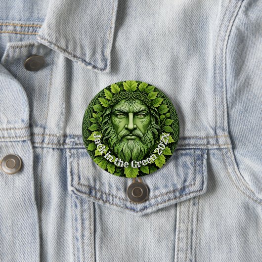 Aangepaste foto en tekst Jack in het groen Ronde Button 7,6 Cm (In situ)