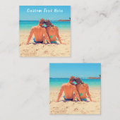 Aangepaste foto en tekst Kaart met uw eigen ontwer Notitiekaartje (Voorkant / Achterkant)