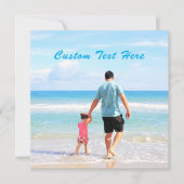 Aangepaste foto en tekst Kaart met uw eigen ontwer Notitiekaartje (Voorkant)