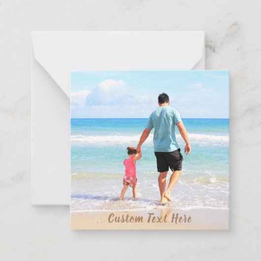 Aangepaste foto en tekst Kaarten Uw eigen ontwerp Notitiekaartje (Voorkant)