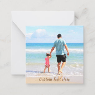 Aangepaste foto en tekst Kaarten Uw eigen ontwerp Notitiekaartje