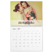 Aangepaste foto en tekst kalender (Mar 2027)