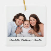 Aangepaste foto en tekst keramisch ornament (Voorkant)