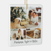 Aangepaste foto en tekst keramisch ornament (Rechts)