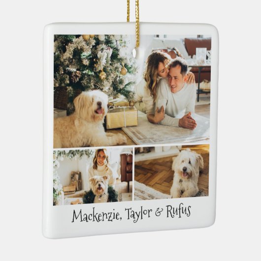 Aangepaste foto en tekst keramisch ornament (Rechts)