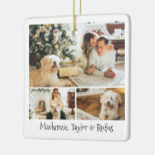 Aangepaste foto en tekst keramisch ornament (Links)